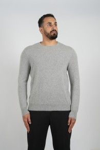 Cashmere Circle Pullover-Grey