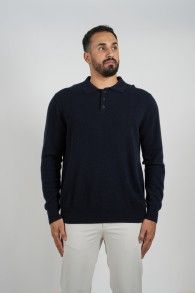 Cashmere Polo Pullover Black