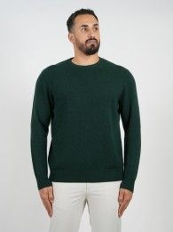 Wool Pullover Circle Neck - Green